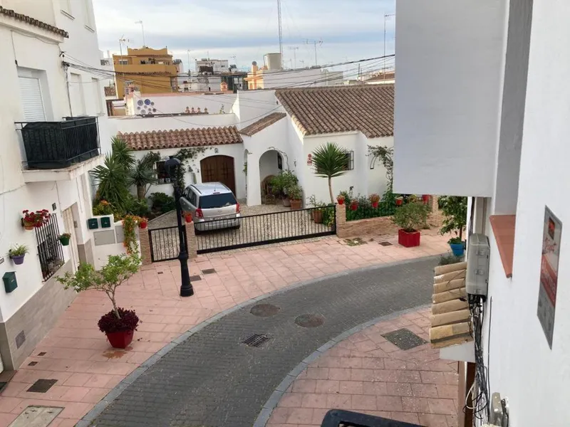 View from the Juliet balcony over the street and small square